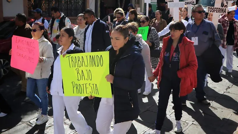 Protesta SNTSA en Zacatecas